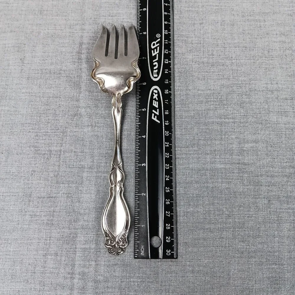 J.B.Cross Silver Plate Serving Fork Ornate Art Deco Style Vintage Replacement